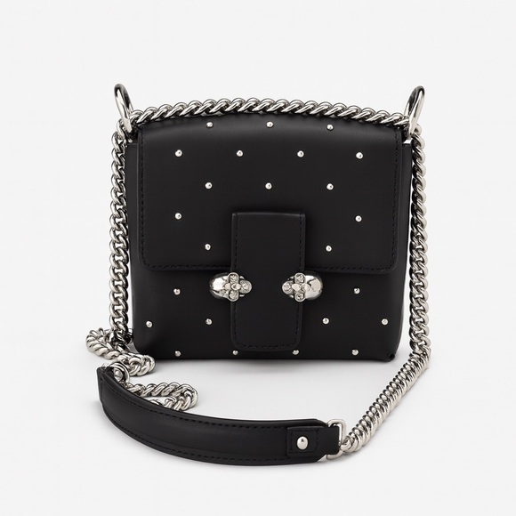 Handbags - Alexander McQueen Authentic Elegant Black Studded Chain mini Bag. MINT CONDITION